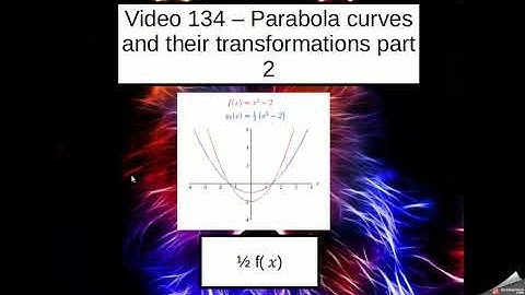 Maths GCSE video 134   Parabola curves and their transformation part 2