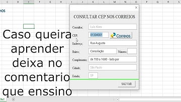 Consulta de CEP VBA