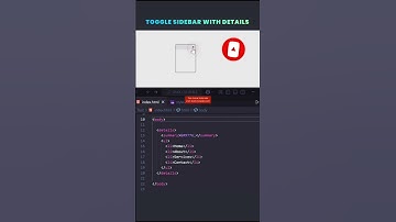 Toggle sidebar tutorial | Learn HTML& CSS | Web development #Css #webdevelopment #webdesigner #html5