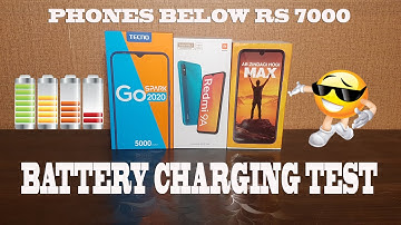 Tecno spark go 2020 vs Gionee max vs Redmi 9a  battery charging test