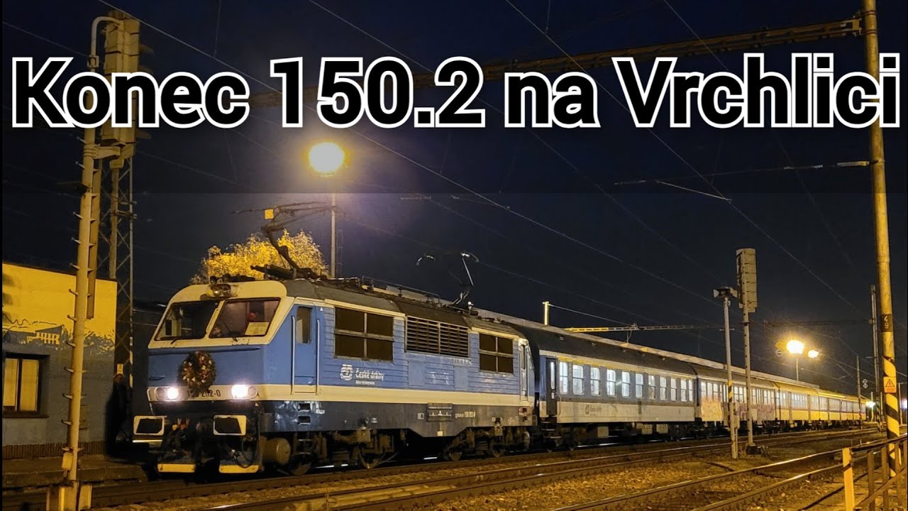 Poslední nasazení lokomotivy řady 150.2 do čela Sp Vrchlice - 13.12.2024