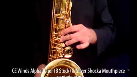 SaxMall.com CE Winds Alpha Series I Tenor Saxophone Sax with Silver Shocka Mouthpiece