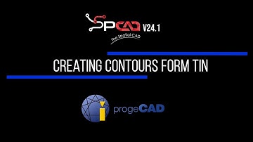 Generate Contours from TIN in ProgeCAD using SPCAD