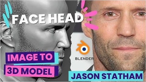 FACEBUILDER BLENDER : Jason Statham Model : Image to 3D Model : Photo to 3D Model : Blender Tutorial
