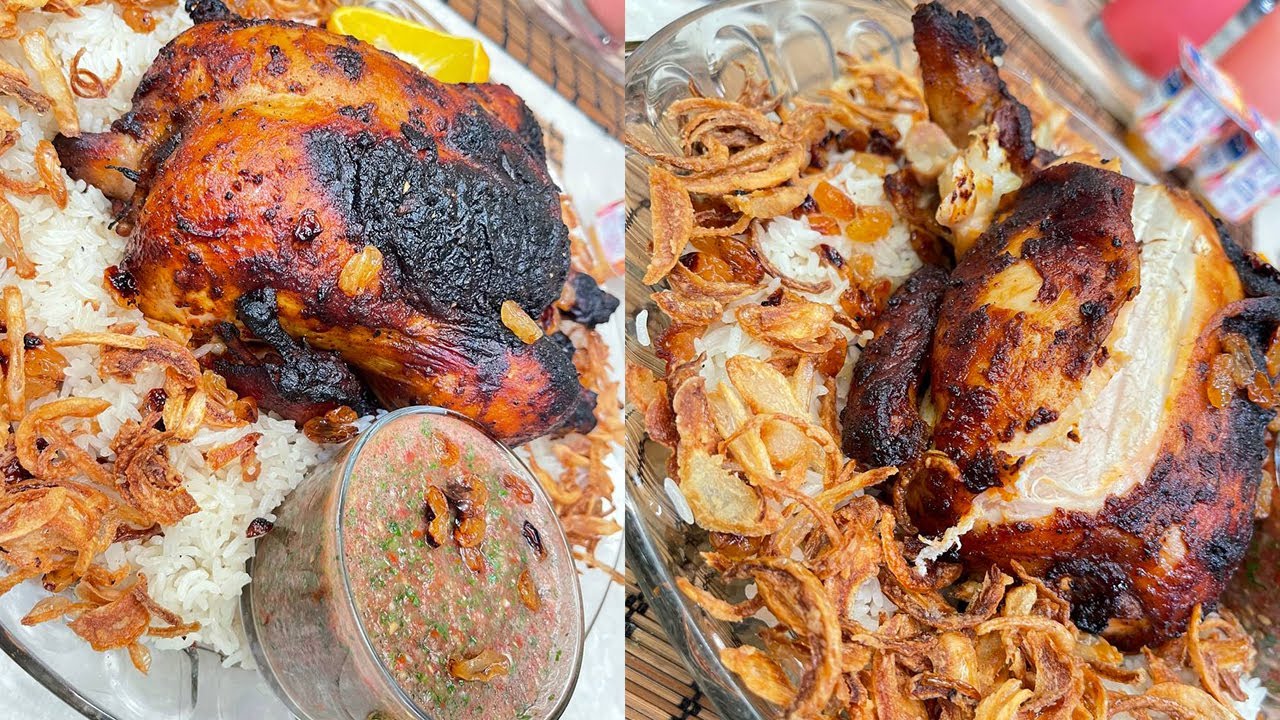 طريقة عمل دجاج مشوي - أرز بشاور - صوص شتني | المطعم مع الشيف محمد حامد