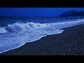 Sleepy waves at night on sabba e sulimu beach  sounds of the sea for deep sleeping