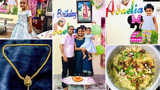 Adaelia’s BIRTHDAY CELEBRATION during lockdown | GOLD JEWELRY gift | Different style VEG BIRIYANI