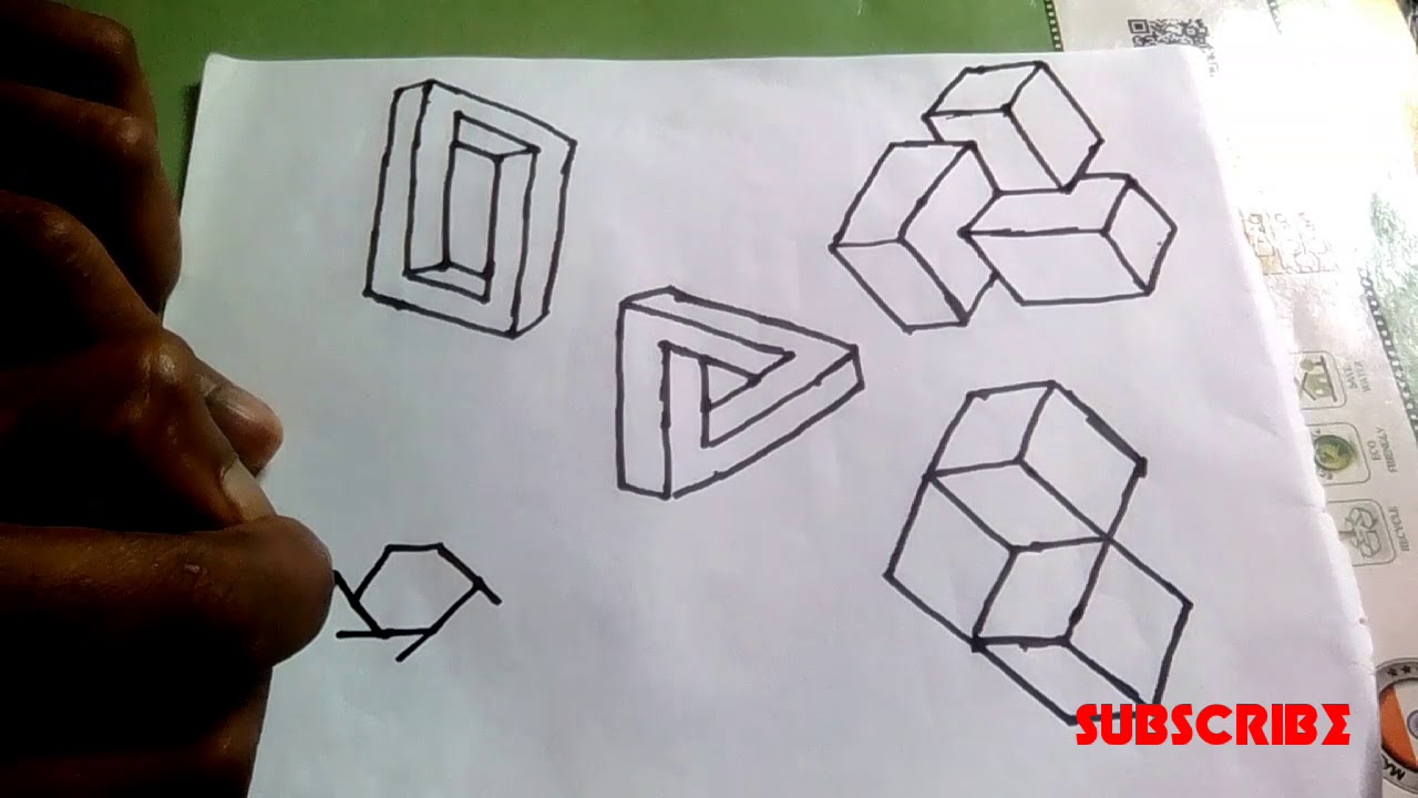 5 simple optical illusion drawing hacks very easy try it yourself | 5