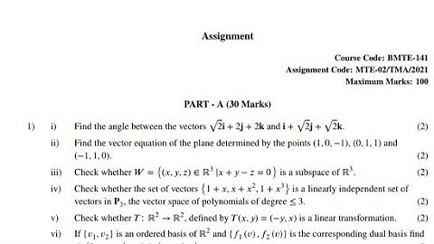 BMTE-141 FULL SOLVED ASSIGNMENT 2021-22  / BMTE141 SOLVED ASSIGNMENT/ bmte141solvedassignment2021-22