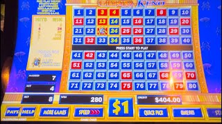 $1 Cleopatra Keno $8 Max Bets Bonus Hit Win Cash Out #kenonation