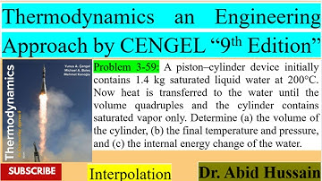 Find Volume of cylinder, T2, P2, U2-U1|P 3-59|ThermodynamicsAn EngineeringApproachbyCENGEL9thEdition