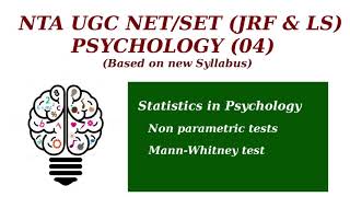 Mann-whitney U test | Non parametric tests | Statistics in Psychology