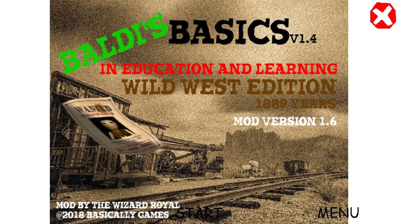 Baldi Basics In Wild West Edition V1 6 New Update Baldi S Basics