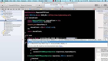 Learning iOS Development Part 52 (Creating a AFHTTPClient)