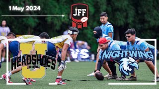 Flag Football Indonesia 8v8 2024 Tournament. Headshoes Union VS Nightwing. 1 May 2024