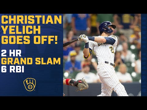 Christian Yelich GOES OFF with GRAND SLAM, Solo HR, & 6 RBI! Full Highlights