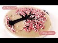 طريقة تطريز شجرة تطريز شجرة الكرز Cherry Blossom Tree Embroidery 