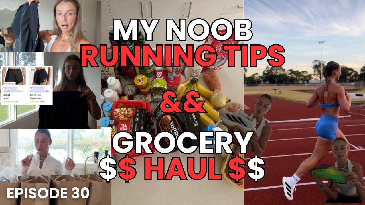 vlog 30 ~ runnings outfits and grocery haul as dink's