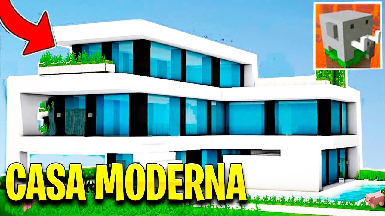 COMO HACER CASA MODERNA CON PISCINA EN CRAFTSMAN !! - YouTube