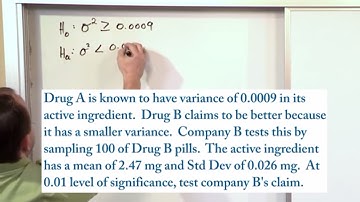 Lesson 16 - Hypothesis Testing For Population Variance, Part 3