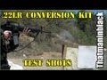 Test shots cmmg 22lr semiautomatic conversion kit  556  17 barrel
