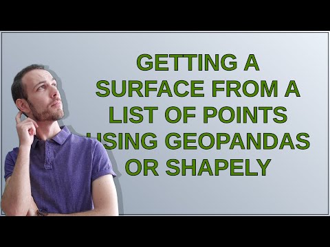 Getting a surface from a list of points using geopandas or shapely