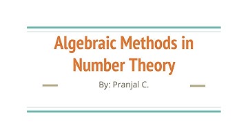 Algebraic Methods in Number Theory