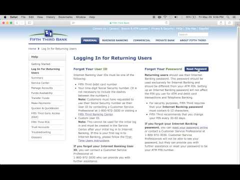 Fifth Third Bank Online Banking Login | Sign-in - YouTube