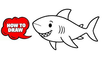 How to Draw a Shark - EASY Step by Step Drawing