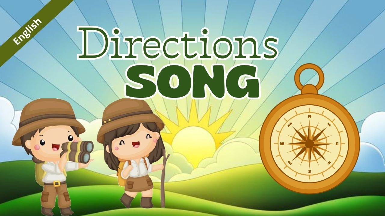 Учите Север, Юг, Восток и Запад! 🧭 Веселая песенка про стороны света для детей.