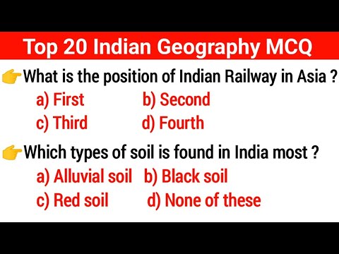 Top 20 Indian Geography MCQ || Indian Geography GK || Indian Geography ...
