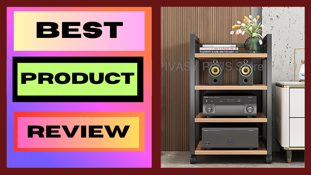 4 Colors Relief Amplifier Rack 3 Height Settings Audio Shelf E1 Grade Speaker Stand For Home