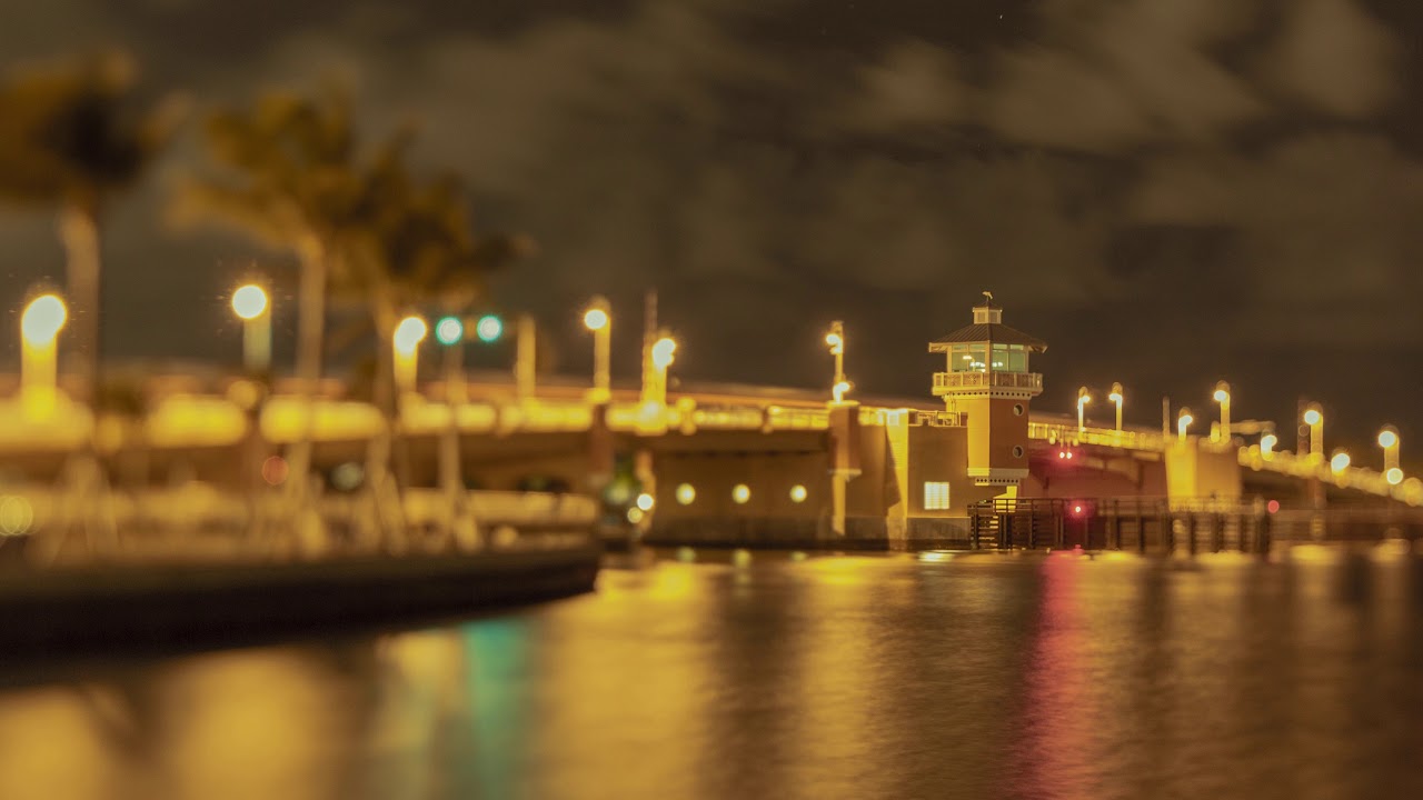 Lantana Bridge Bridge Time Lapse Night, Lantana, Florida