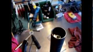 Bicycle repair Cutting a threadless steer tube.