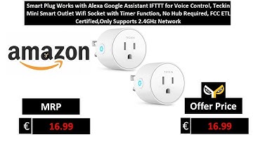 Smart Plug Works with Alexa Google Assistant IFTTT for Voice Control