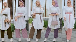Setelan Baju Wanita Hijab Kekinian 2023 Terbaru - Setelan Baju Kerja Wanita