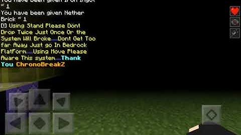 MCPE  JOJO: Za Warudo  Stand Command Block Test