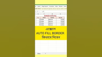 Auto Border in Excel l এক্সেলে অটো বর্ডার কিভাবে দিবেন। Knowledge World