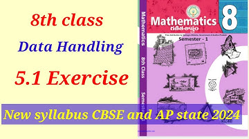 8th class || Data Handling || Ex - 5.1 || 8th class maths chapter 5 exercise 5.1 new syllabus 2024