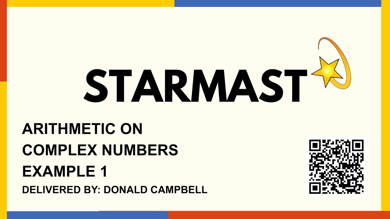 Arithmetic on complex numbers - Example 1 | STARMAST - YouTube
