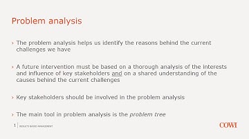 RBM Module 1 - Problem analysis
