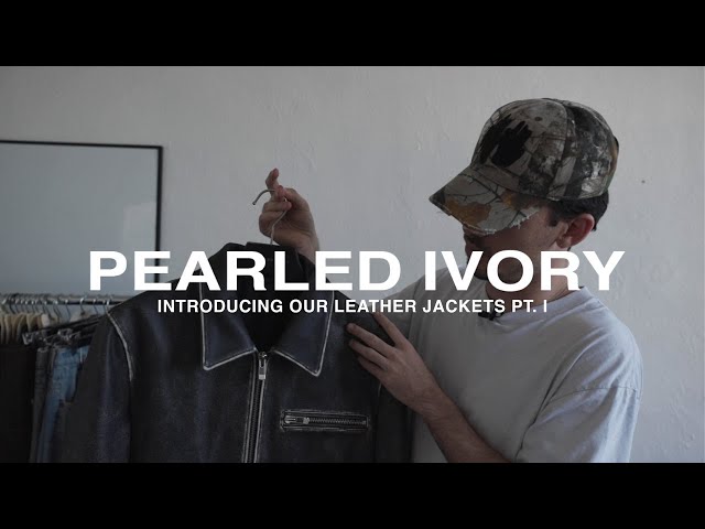 PEARLED IVORY LEATHER BLOUSON JACKET