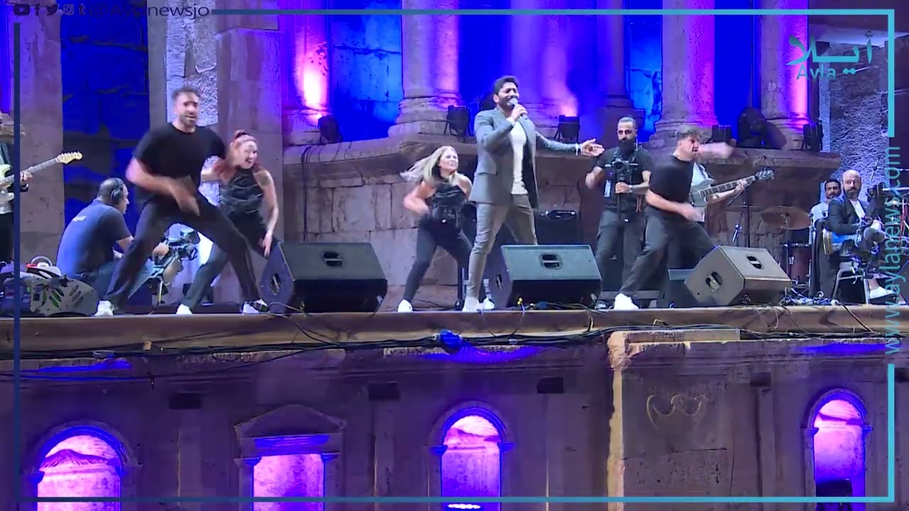 أجمل لقطات حفل تامر حسني في جرش