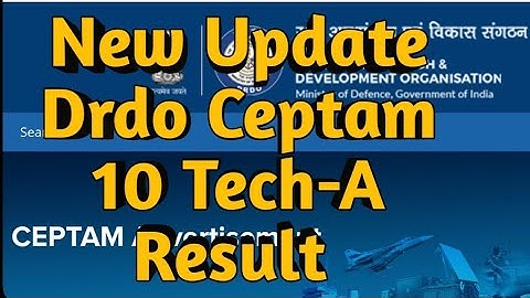 Drdo ceptam 10 Tech-A Result || Drdo Technician Result New update ||
