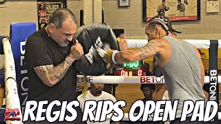 💥POWER💥 Regis Prograis BUSTS OPEN shield pad in New Orleans workout #regisprograis #spencecrawford