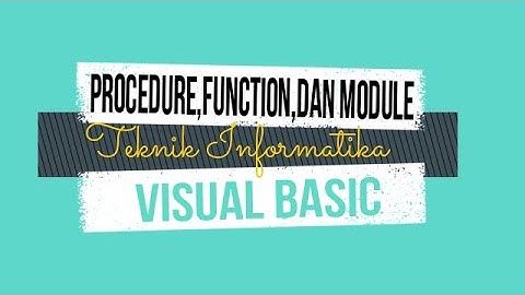 Procedure,Function,dan Module (Visual Basic 2010) Hasil & Coding
