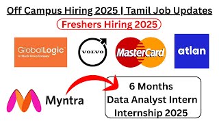 Internship 2025 Tamil | Data Analyst Internship | Backend Internship | Job Alerts 2025 | Freshers