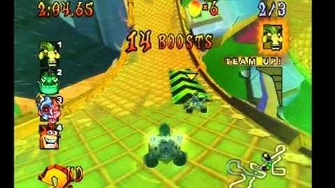 Crash Nitro Kart PS2 Gameplay Team Race Thunder Struck ZAM