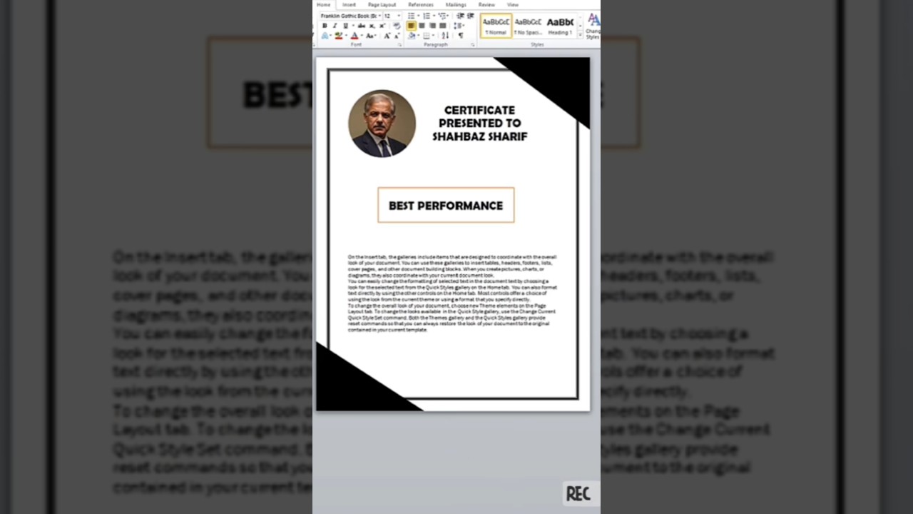 How to Make Award Certificate in MS Word | Step by Step Full Tutorial 2025