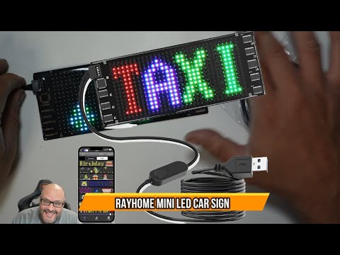 RAYHOME Mini LED Car Sign - YouTube